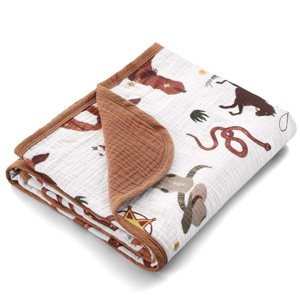 Breling gift-ready Western blanket image suggests registry or baby shower gift