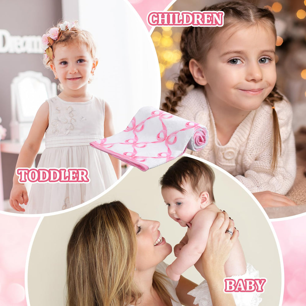 Breling pink bow blanket gift-ready packaging ideal for baby showers