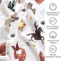 Breling Western Cowboy pattern nursery image emphasizes playful unisex design