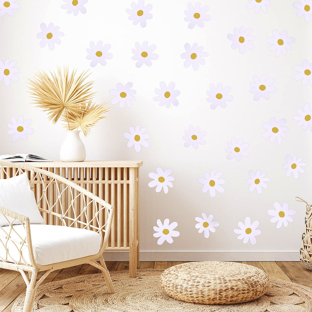 Bremorou nursery and bedroom daisy decor creates warm, cozy ambiance.