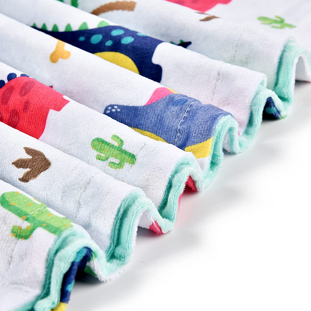 Brenaly blanket for crib-stroller-car-seat, blue rainbow dots, versatile on-the-go comfort.
