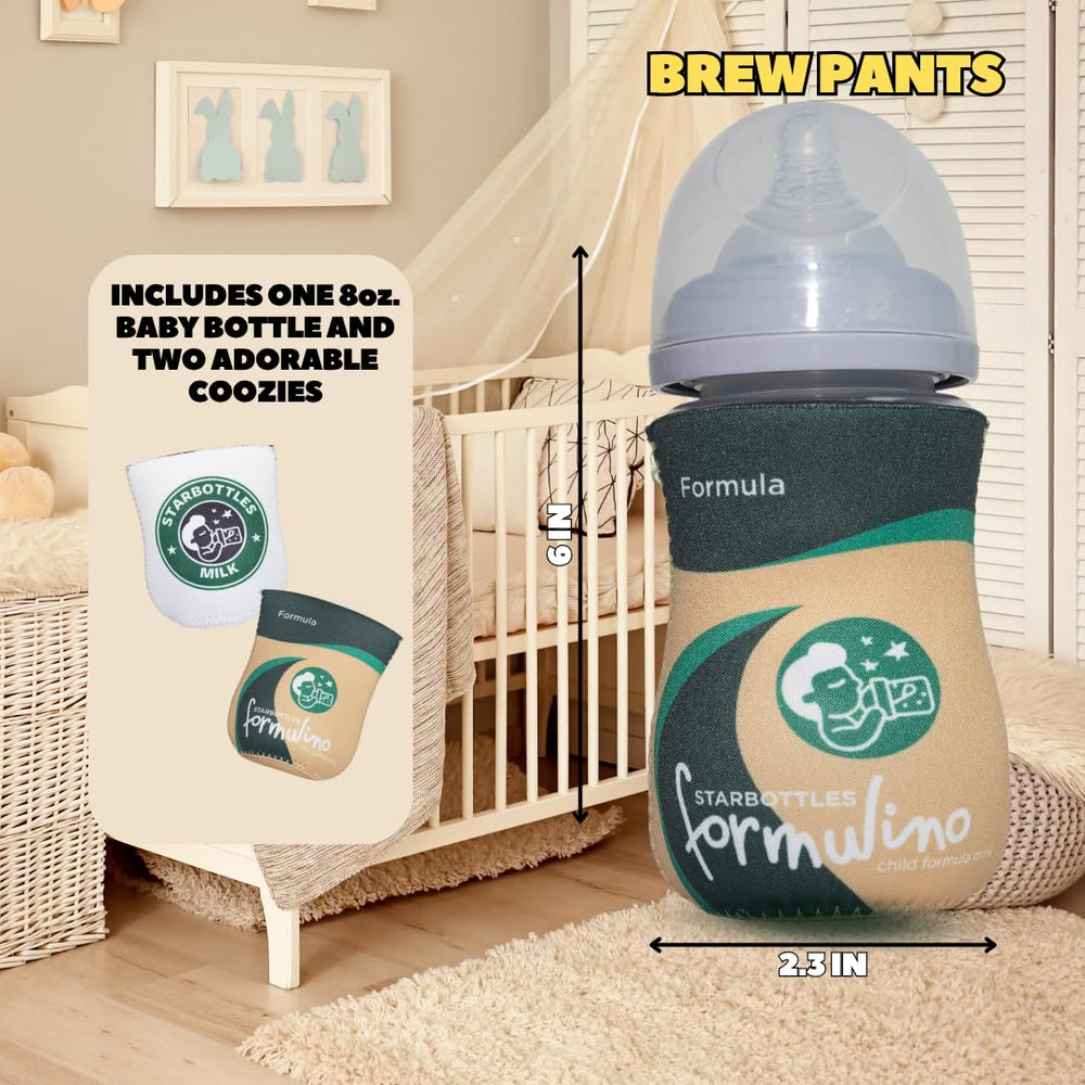 BREW PANTS coozies design 2 side add a playful touch while preserving comfortable handling.