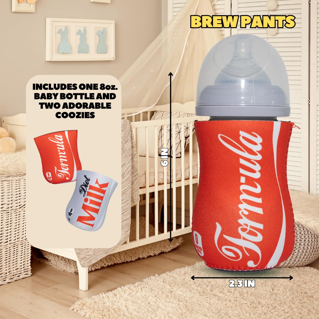Brew Pants neoprene coozie designs showcase bold graphics for on-the-go sipping.