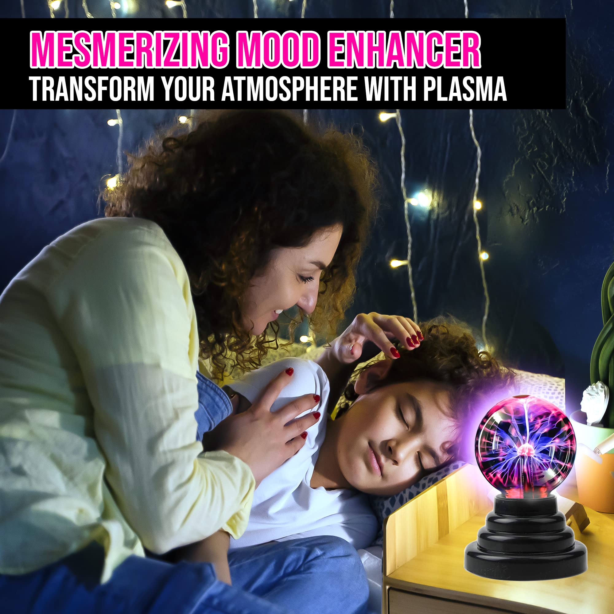Brewish plasma ball color arcs create magnetic party or room decoration
