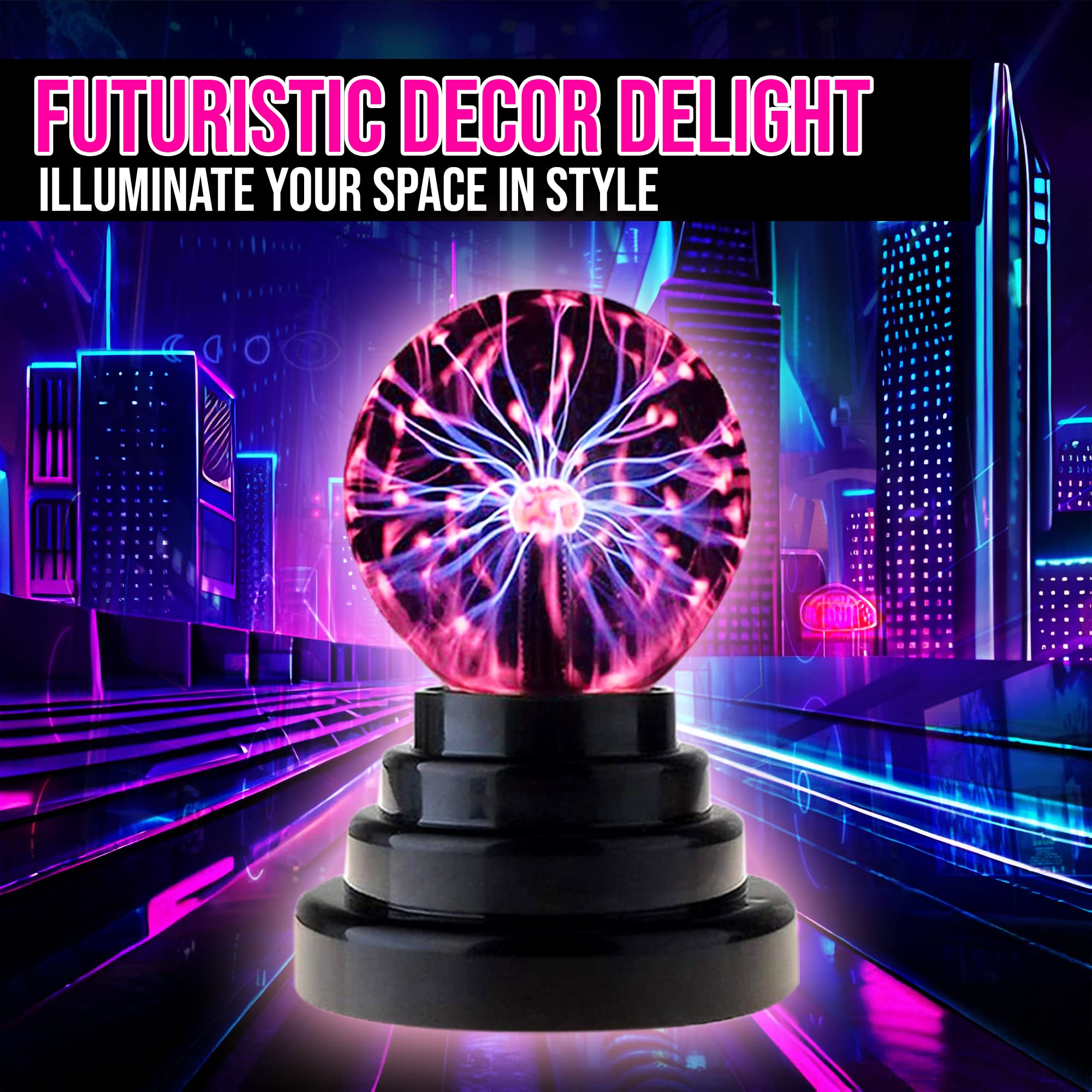 Brewish plasma ball touch interaction shows responsive arcs following your fingertip