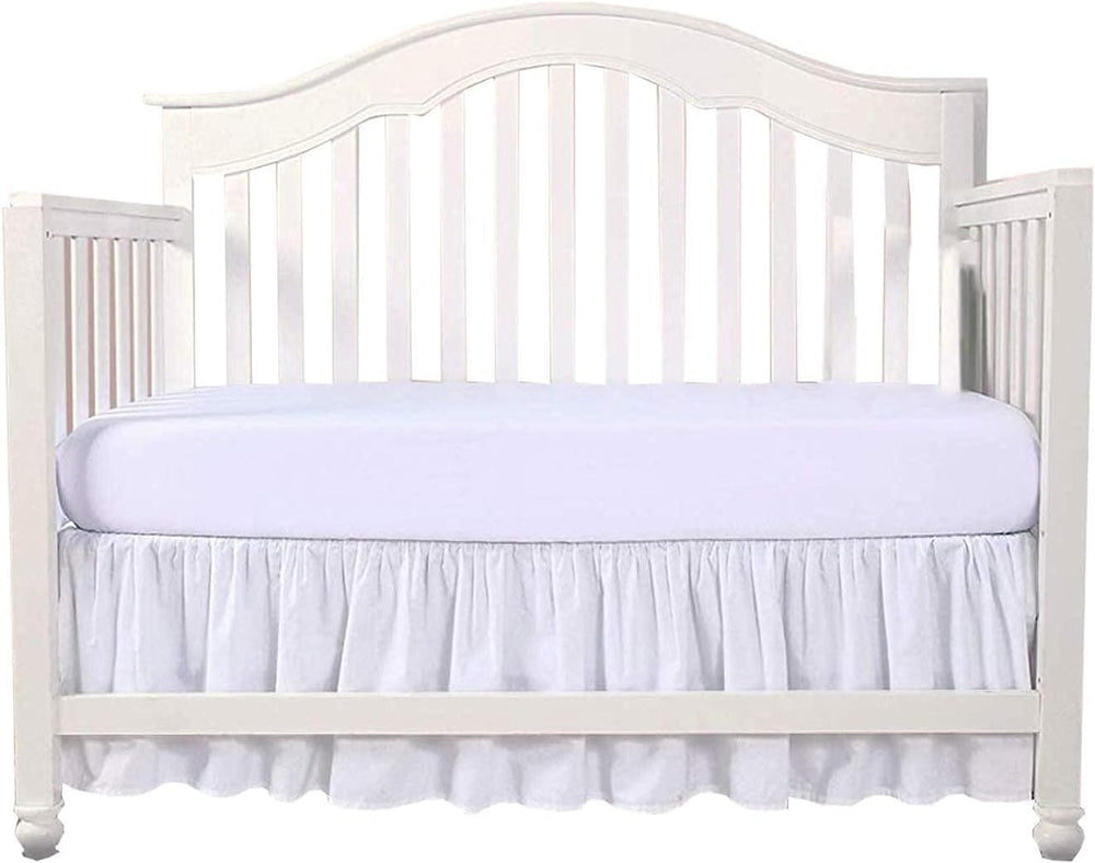 Bright Bedding crib bed skirt with split corners adds a polished, tidy look to nurseries.