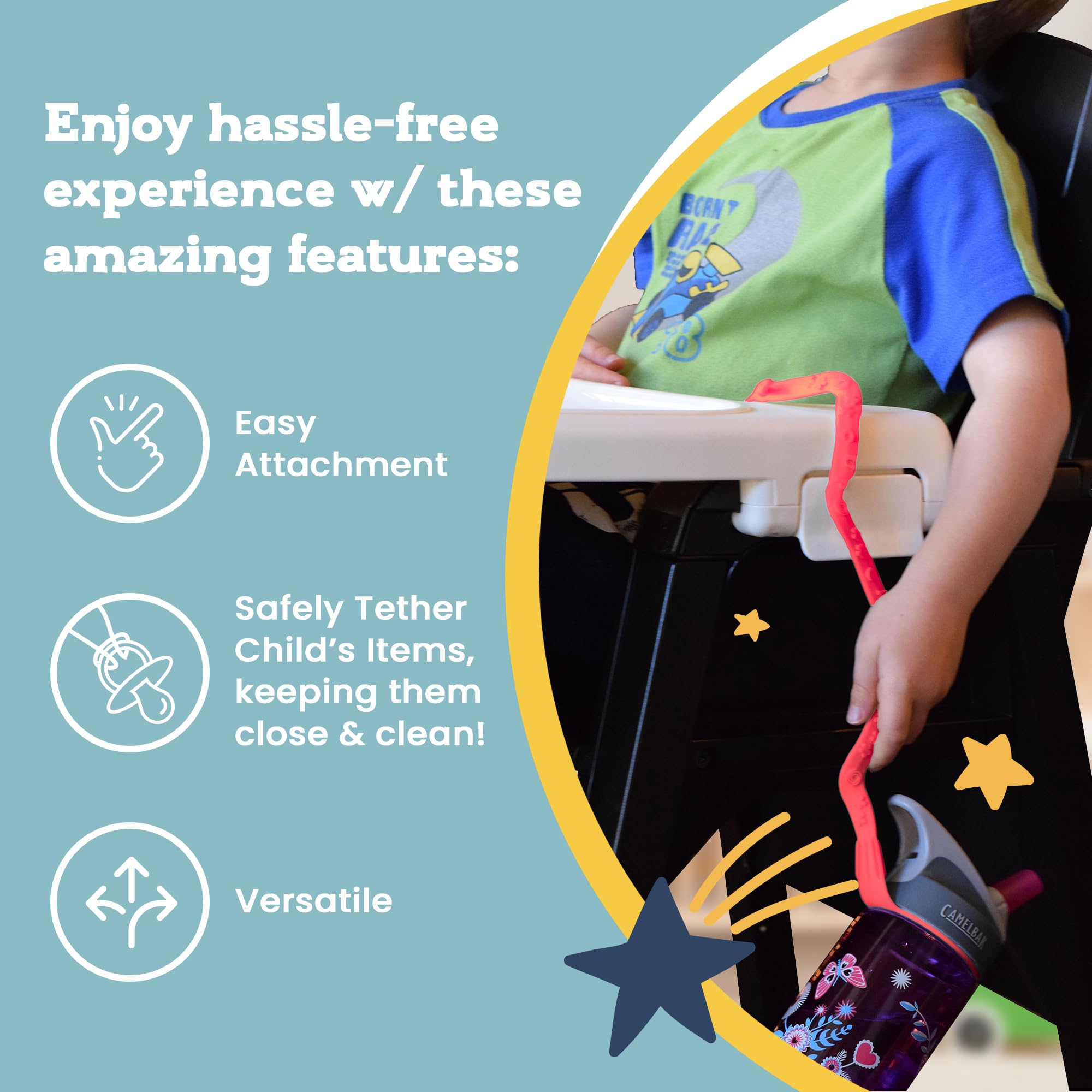 Brilli Baby car seat strap keeps kid gear tethered on car rides.