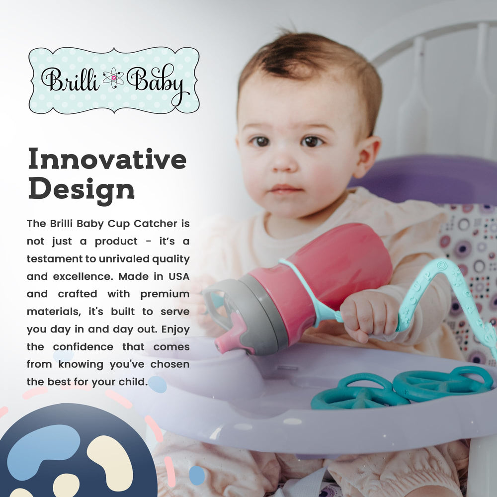 Brilli Baby durable elastomer resists odors and cleans easily for daily use.