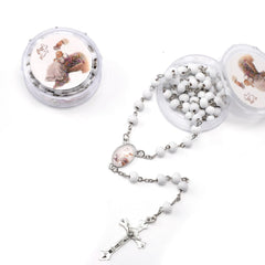 Brilucky cross pendant rosary detail showing simple wearable design