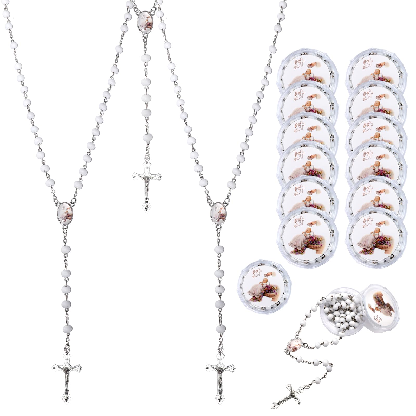 Brilucky guardian baby angel rosary pack box gift-ready for baptisms
