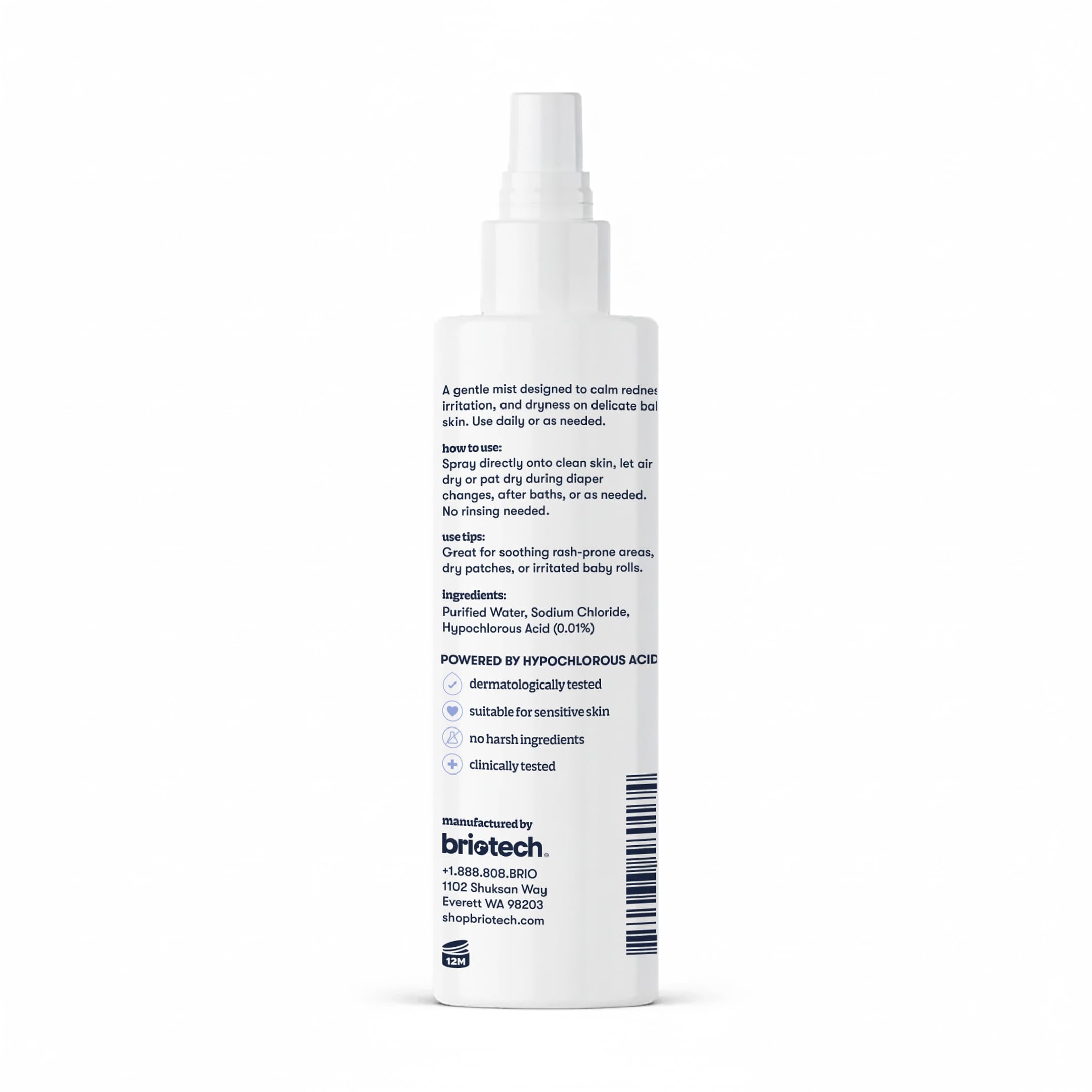 BRIOTECH Baby Skin Love Spray after diaper change provides quick cleansing and refresh