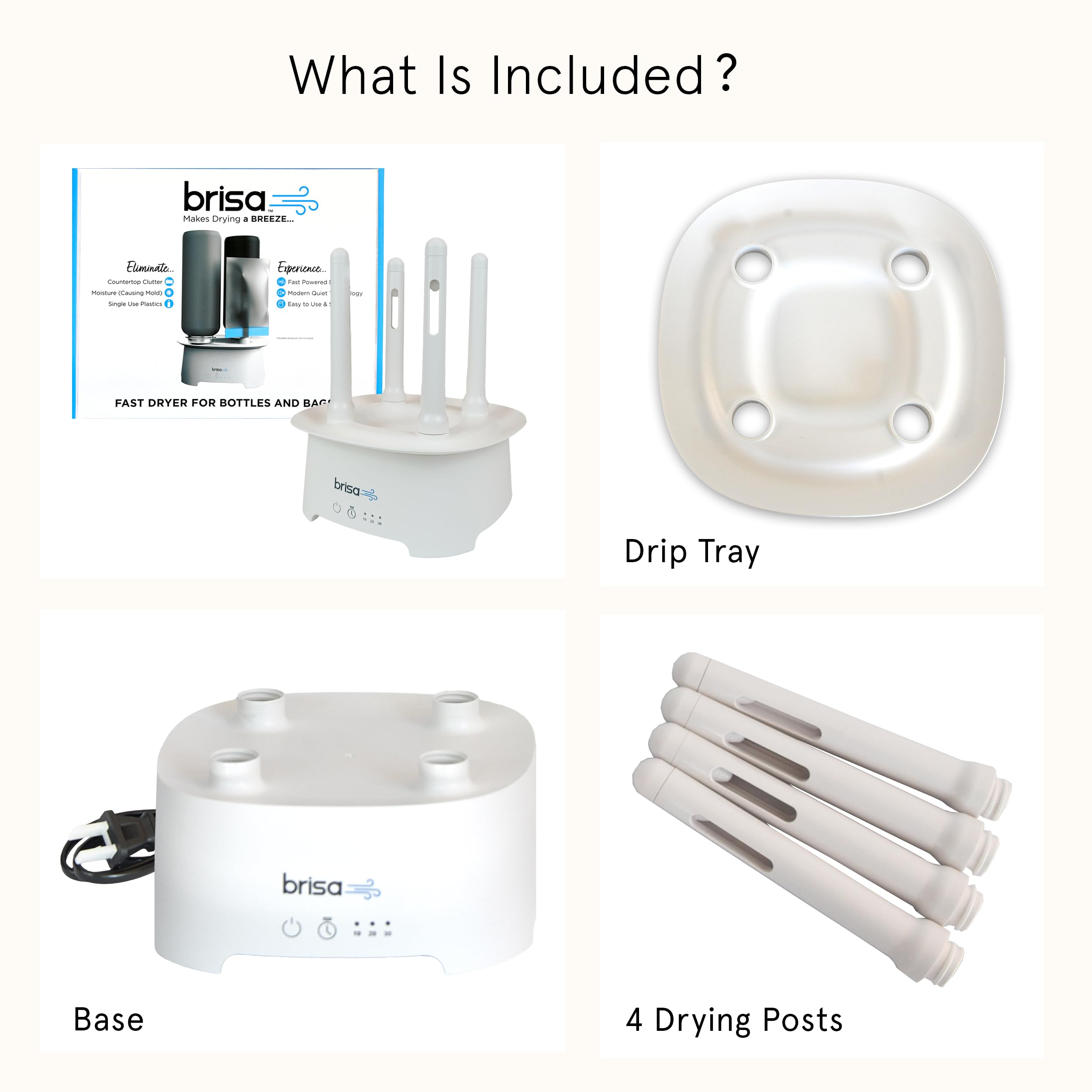 Brisa Rack supports reusable bottles and containers promoting eco-friendly kitchen habits.