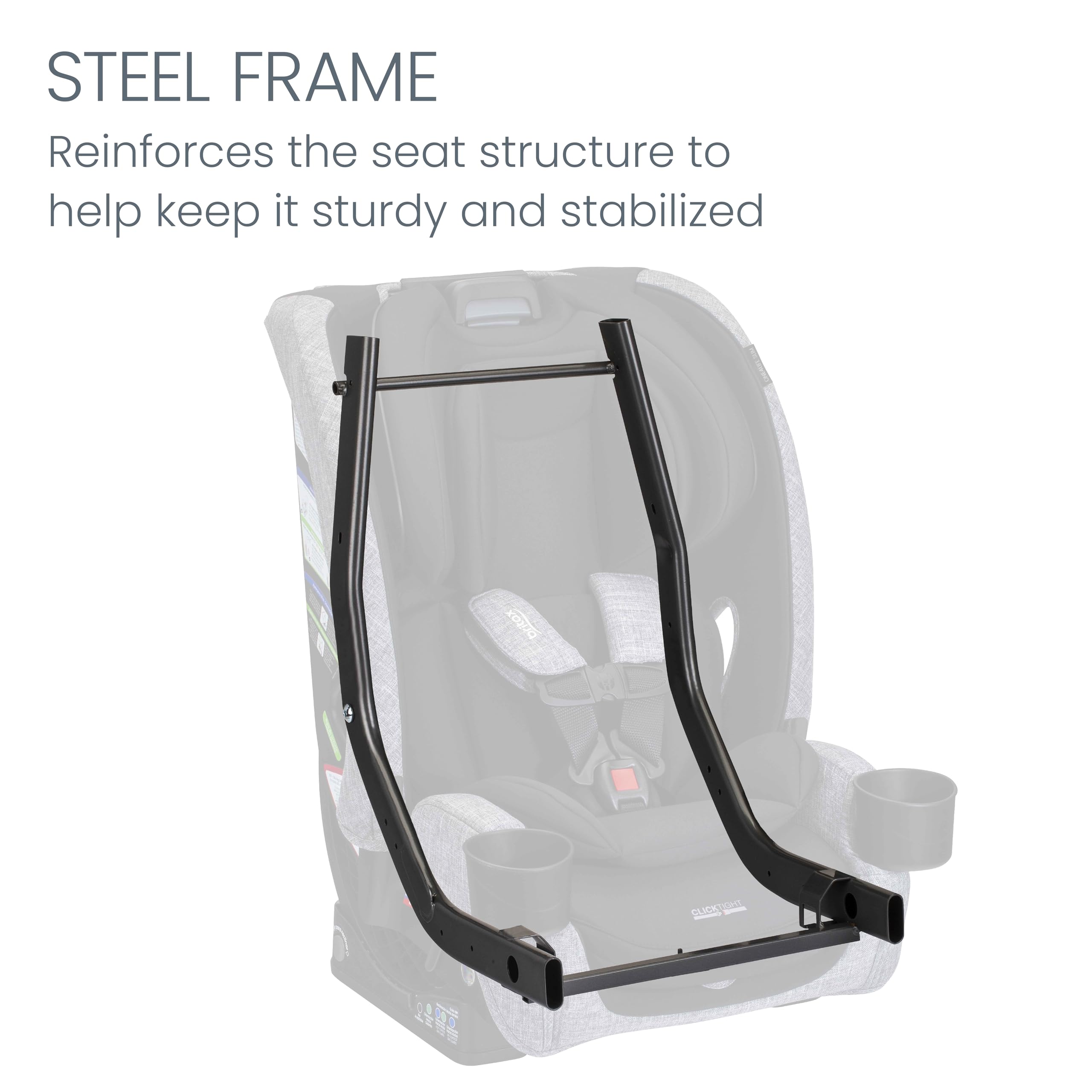 Britax One4Life Slim harness adjusts easily with one hand.