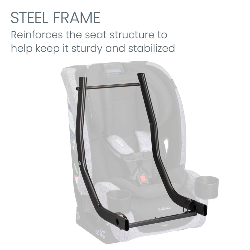 Britax One4Life Slim harness adjusts easily with one hand.
