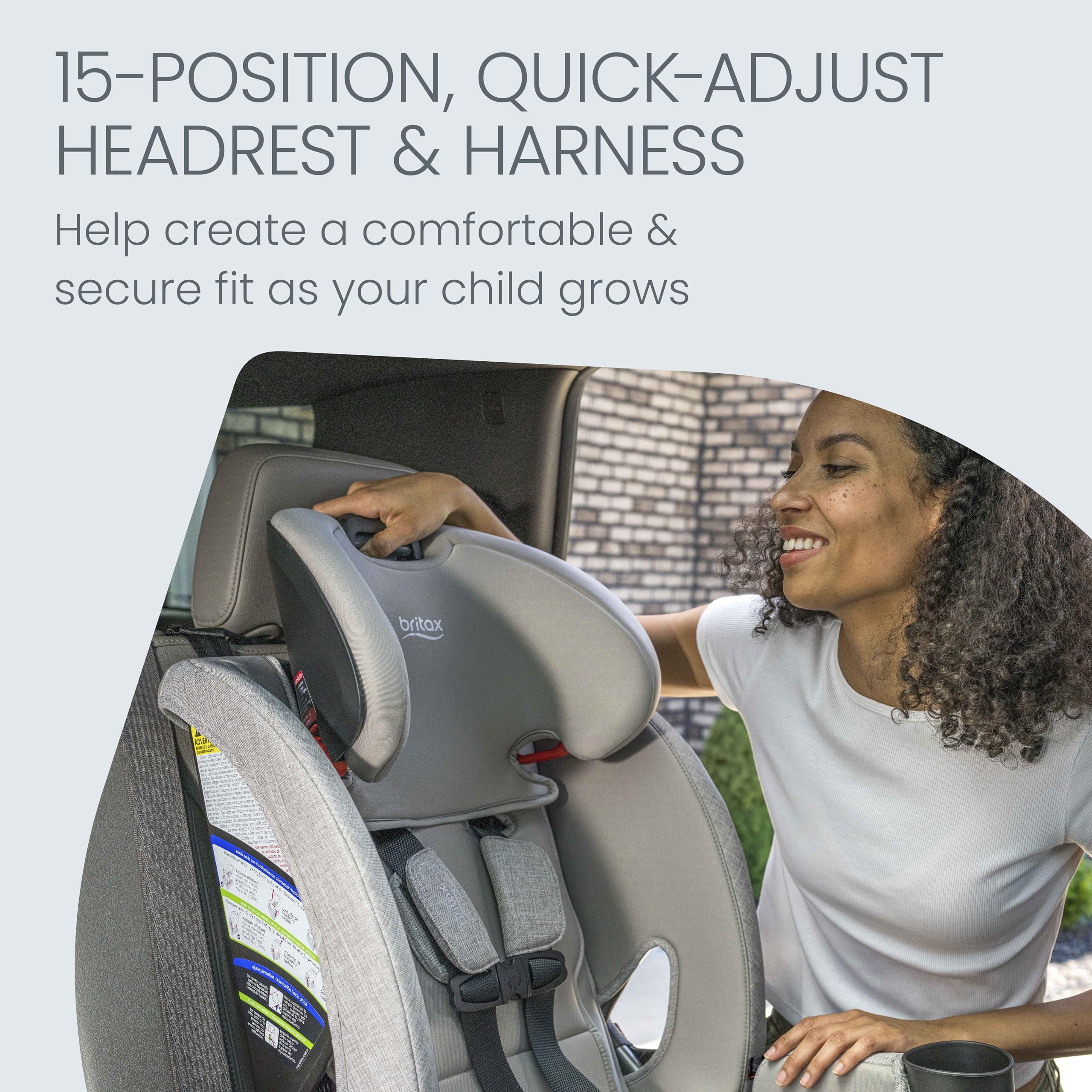 Britax One4Life Slim safety features include V-shaped tether and SafeCell.