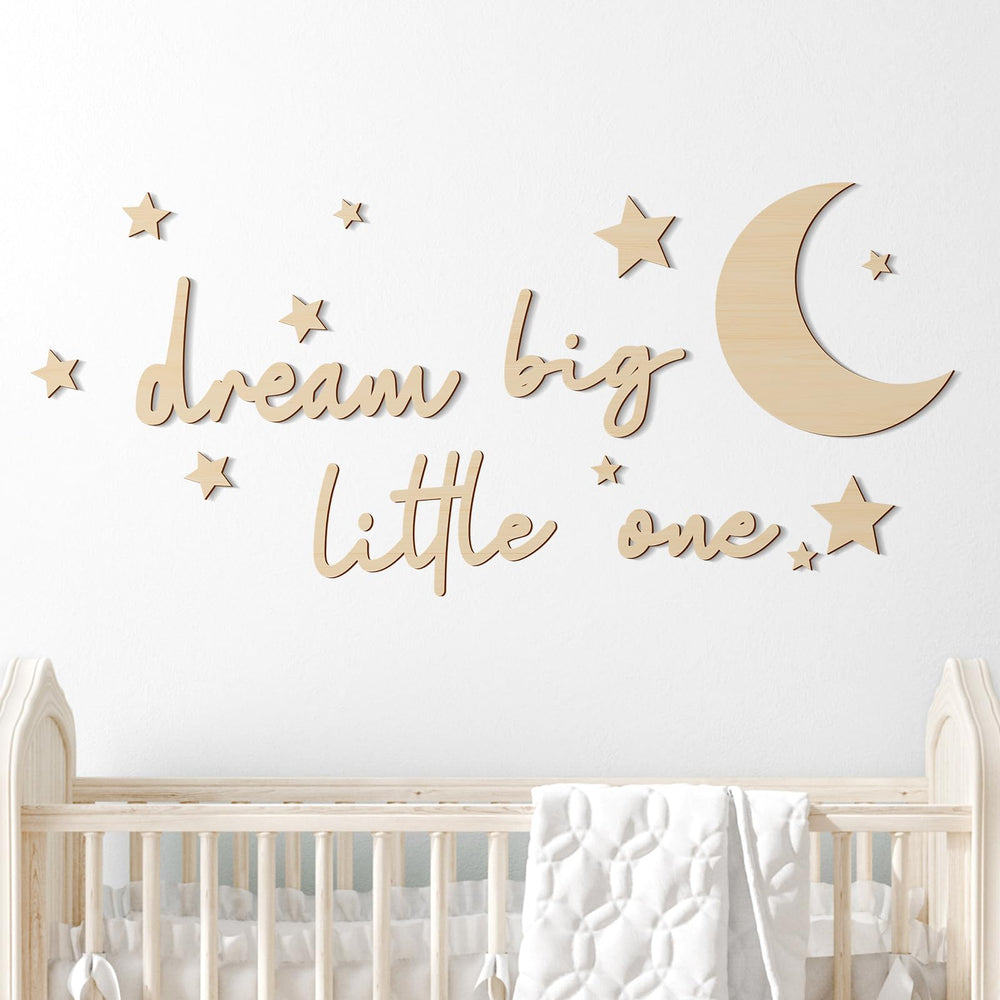Briwooody Dream Big sign wall decor enhances nursery charm and imagination