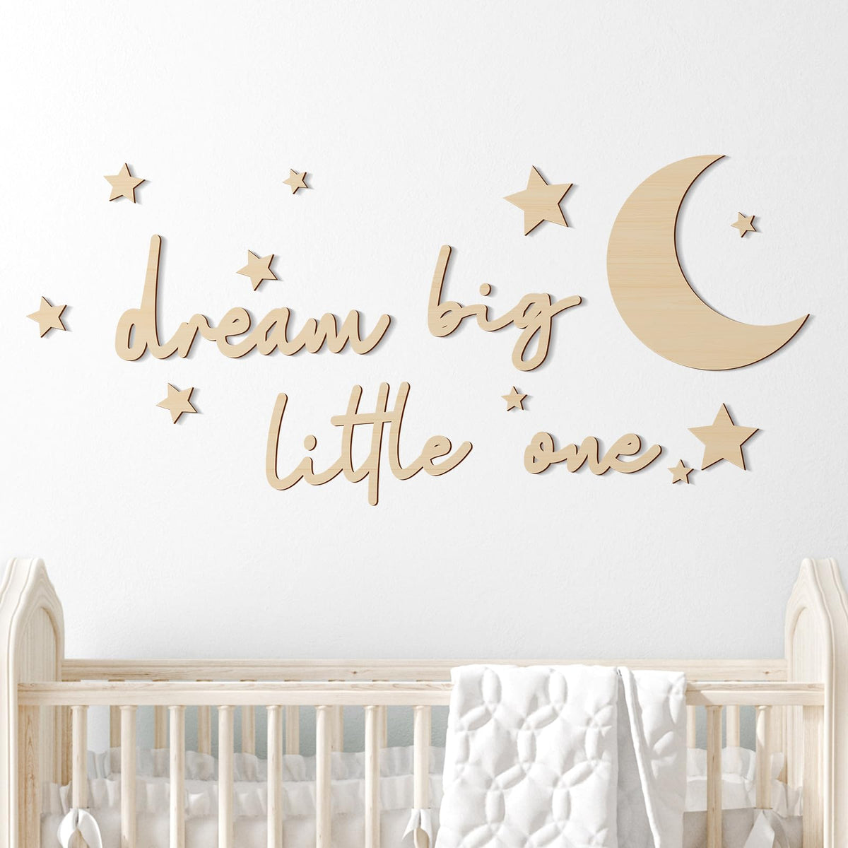 Briwooody Dream Big sign wall decor enhances nursery charm and imagination