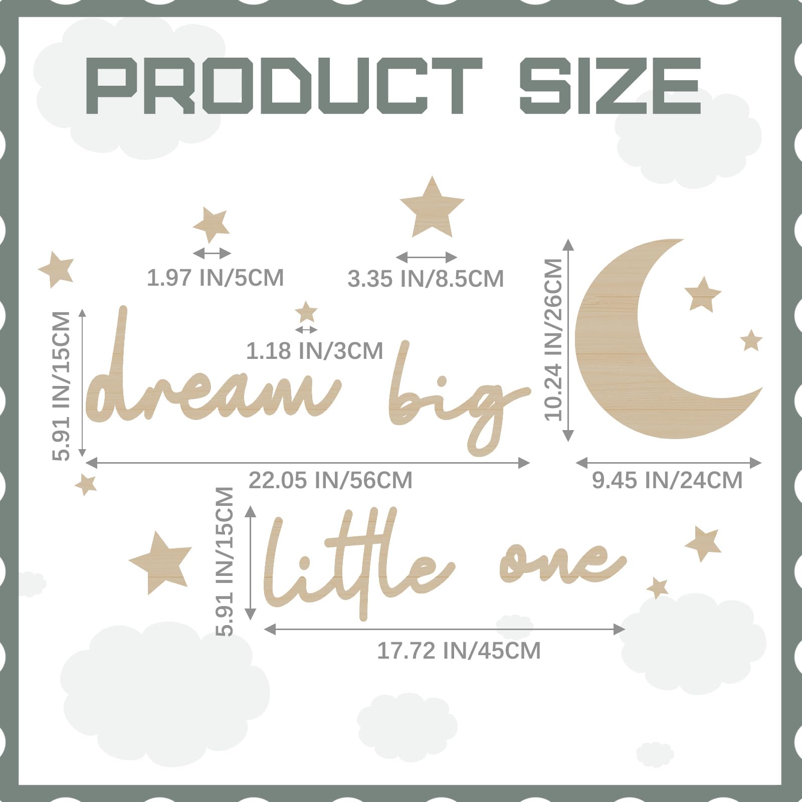 Briwoody Little One sign complements neutral nursery theme with timeless appeal