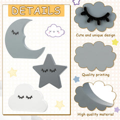 Briwooody Moon Stars Cloud cloud ornament offers cozy focal point for bedrooms