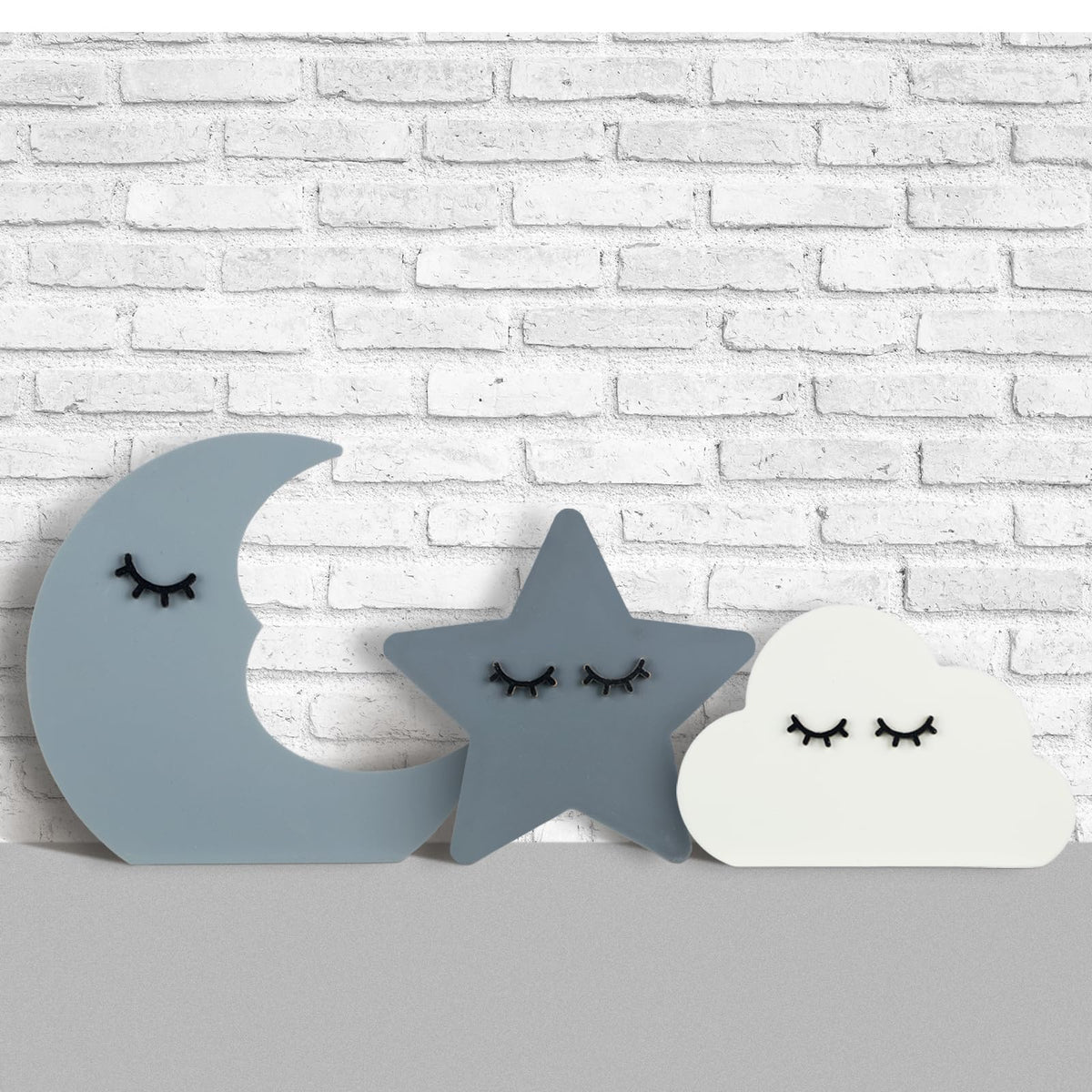 Briwooody Moon Stars Cloud nursery decor moon ornament adds gentle whimsy to baby rooms