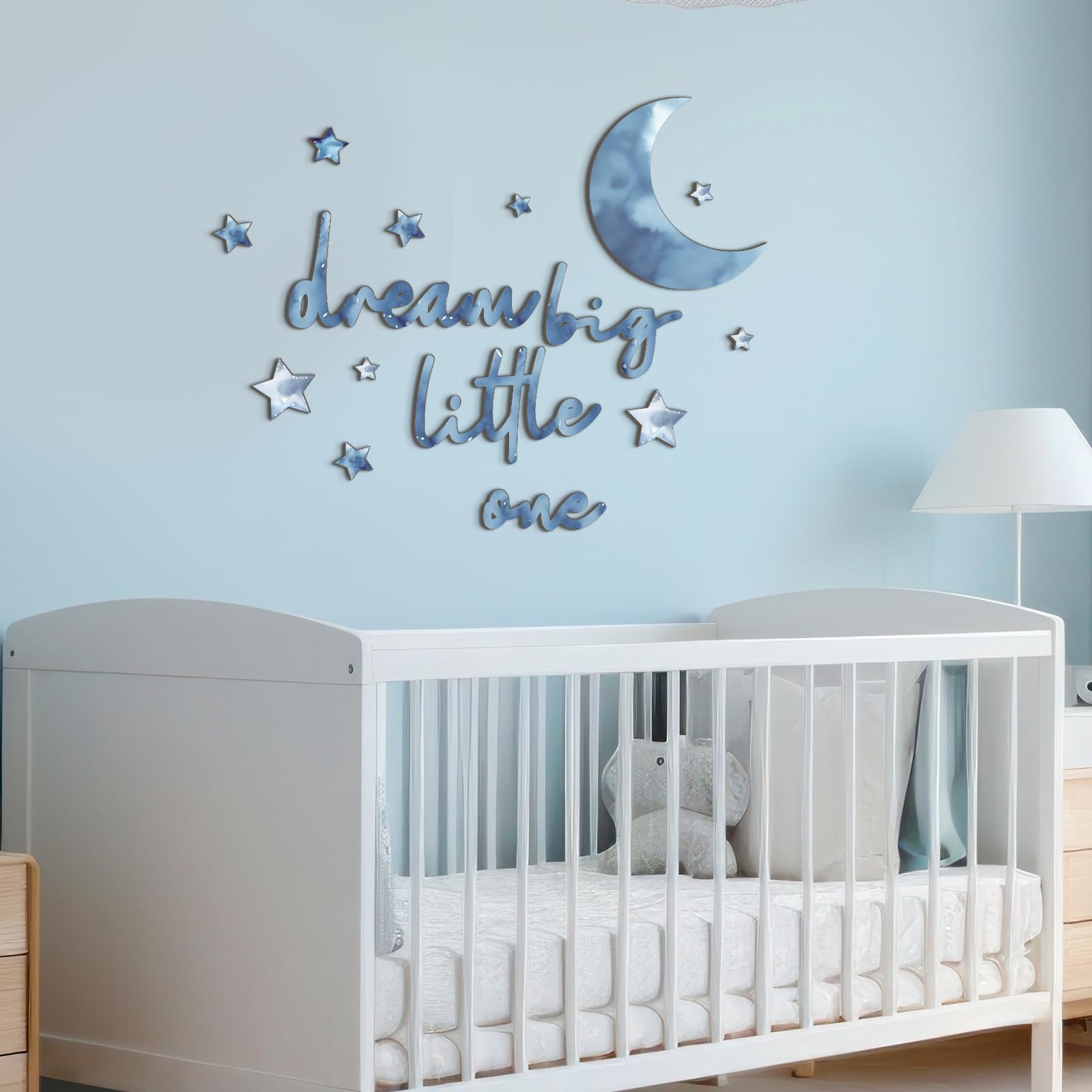 Briwooody nursery decor set blue complete wall art for cozy bedrooms