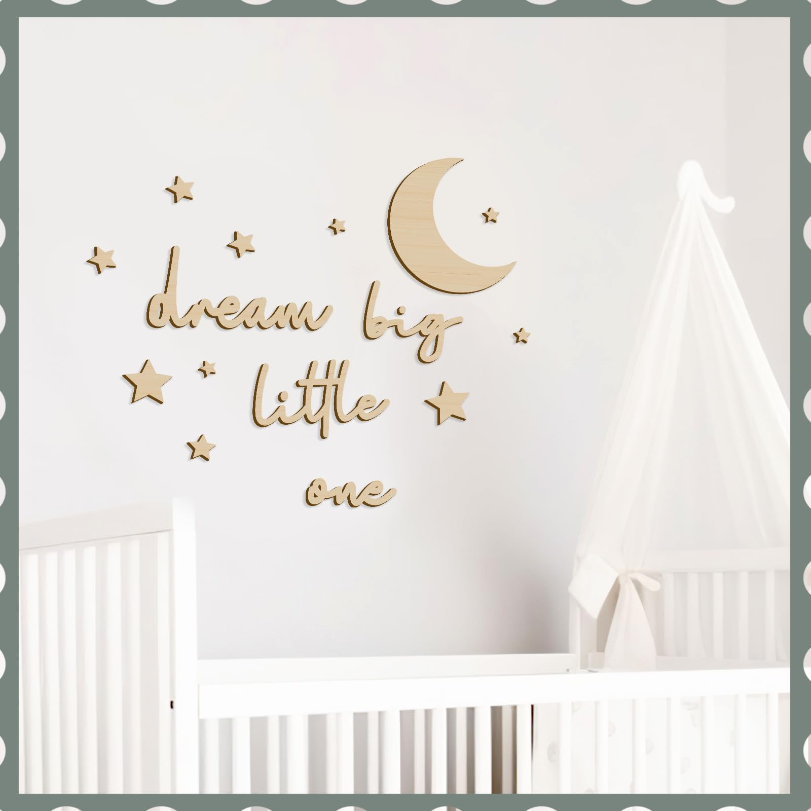 Briwooody Large star wall decor sparks visual interest above crib