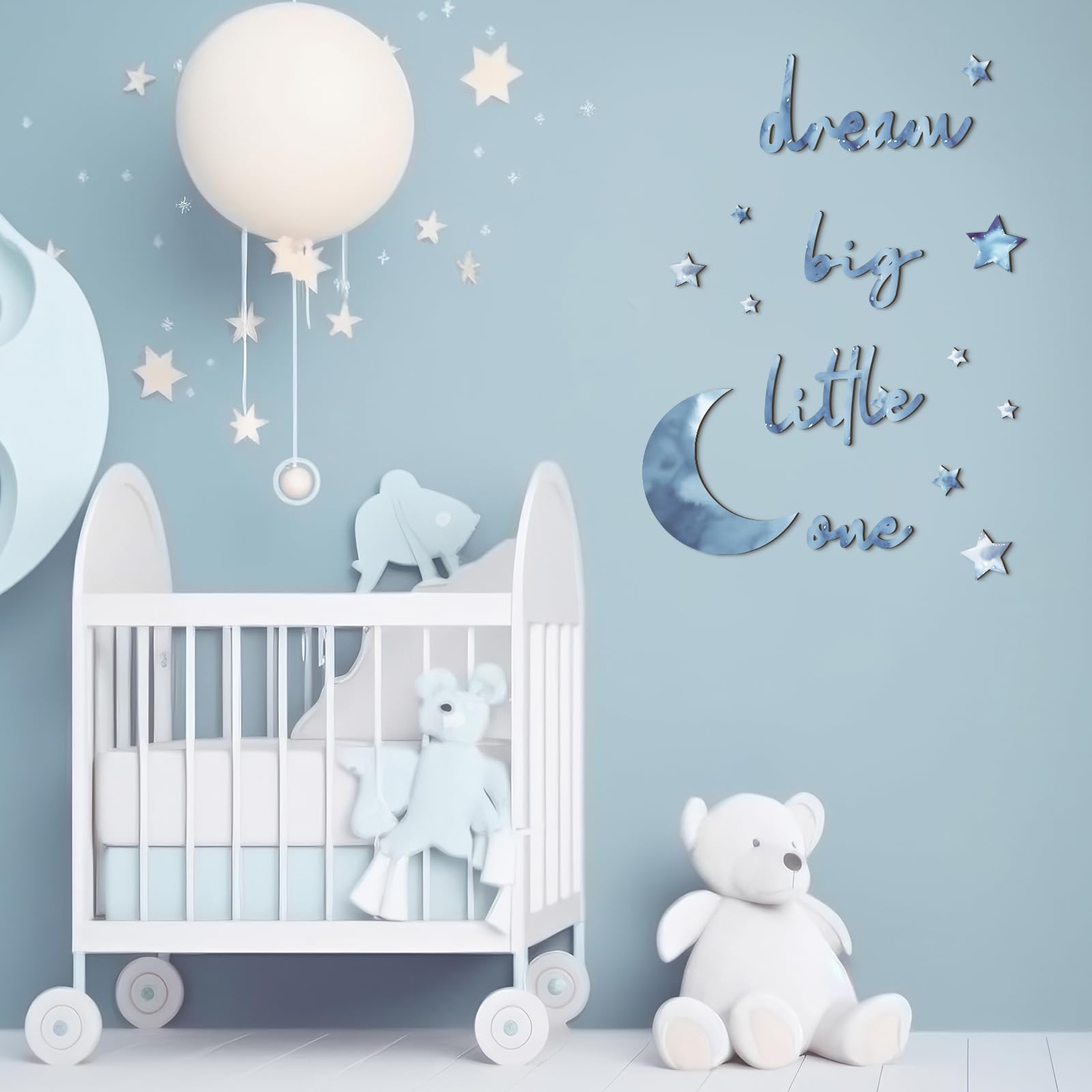 Briwooody star small blue touches delicate whimsy and texture