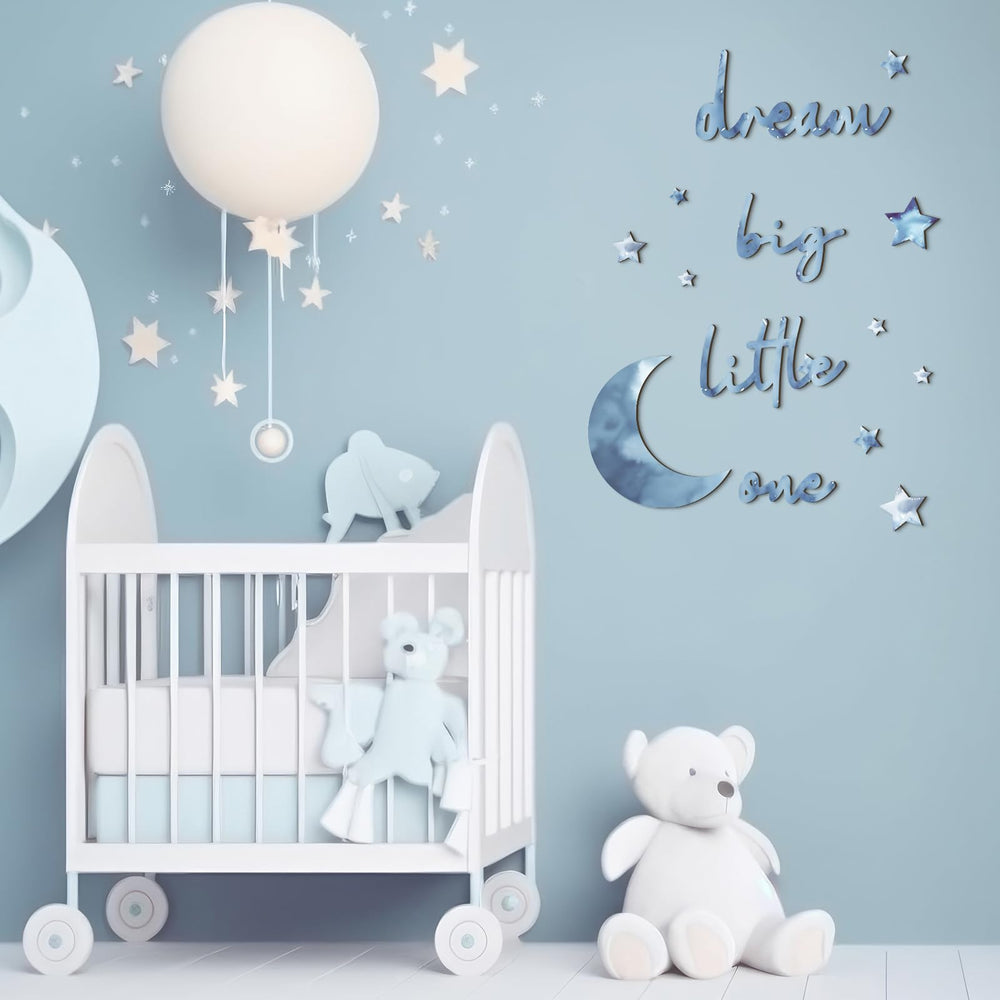 Briwooody star small blue touches delicate whimsy and texture