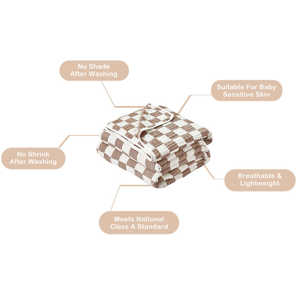 Brnabiou infant burp-time wrap with cozy drape in coffee color