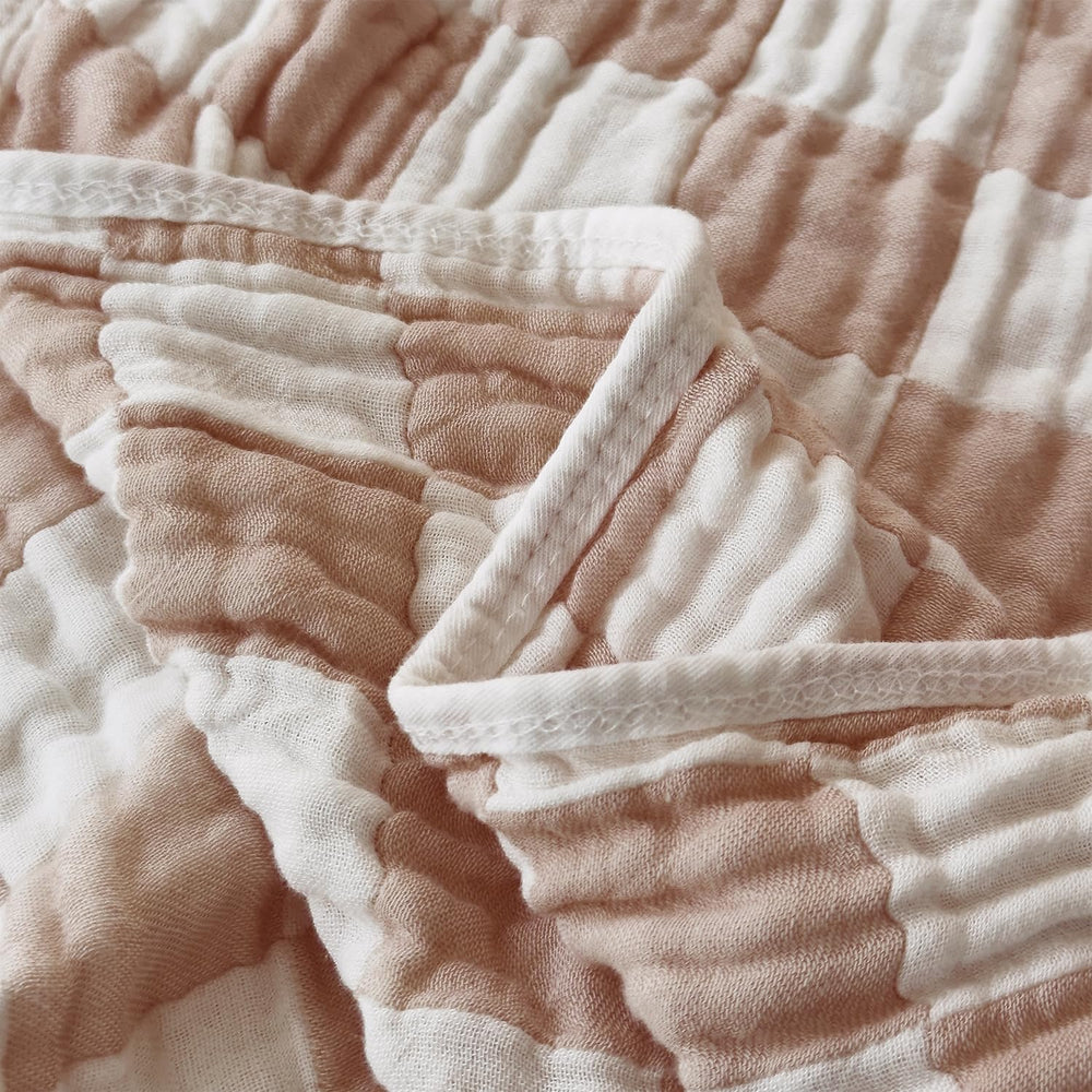 Brnabiou soft blanket wrapped around toddler during nap in coffee