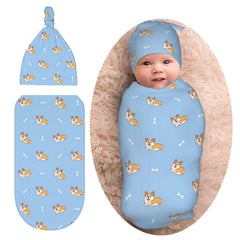 Broiteid corgi-swaddle-bag: soft wrap for newborn sleep warmth.