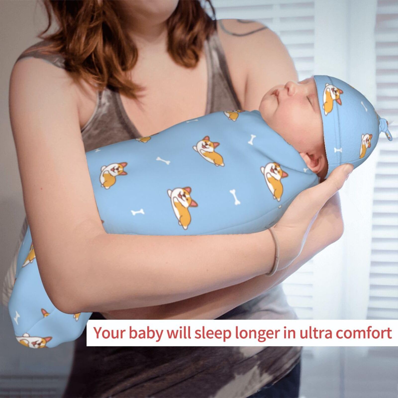 Broiteid corgi-swaddle-hat: snug newborn head warmth and comfort.