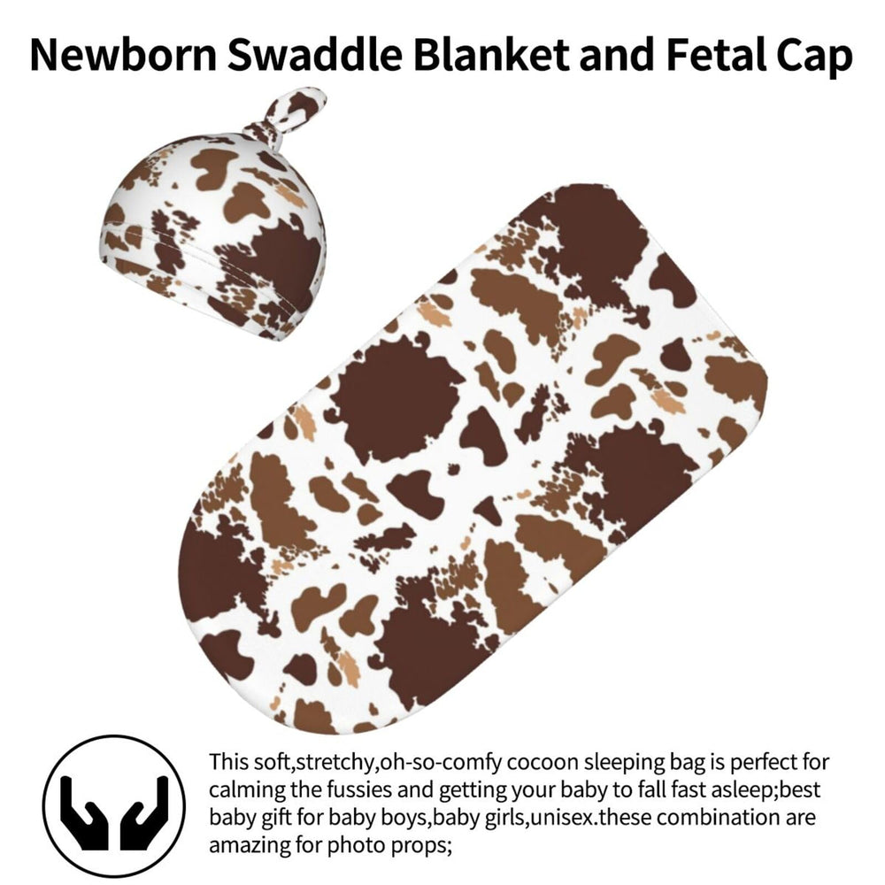 Broiteid cow-print swaddle uses soft polyester fabric for skin-friendly touch.