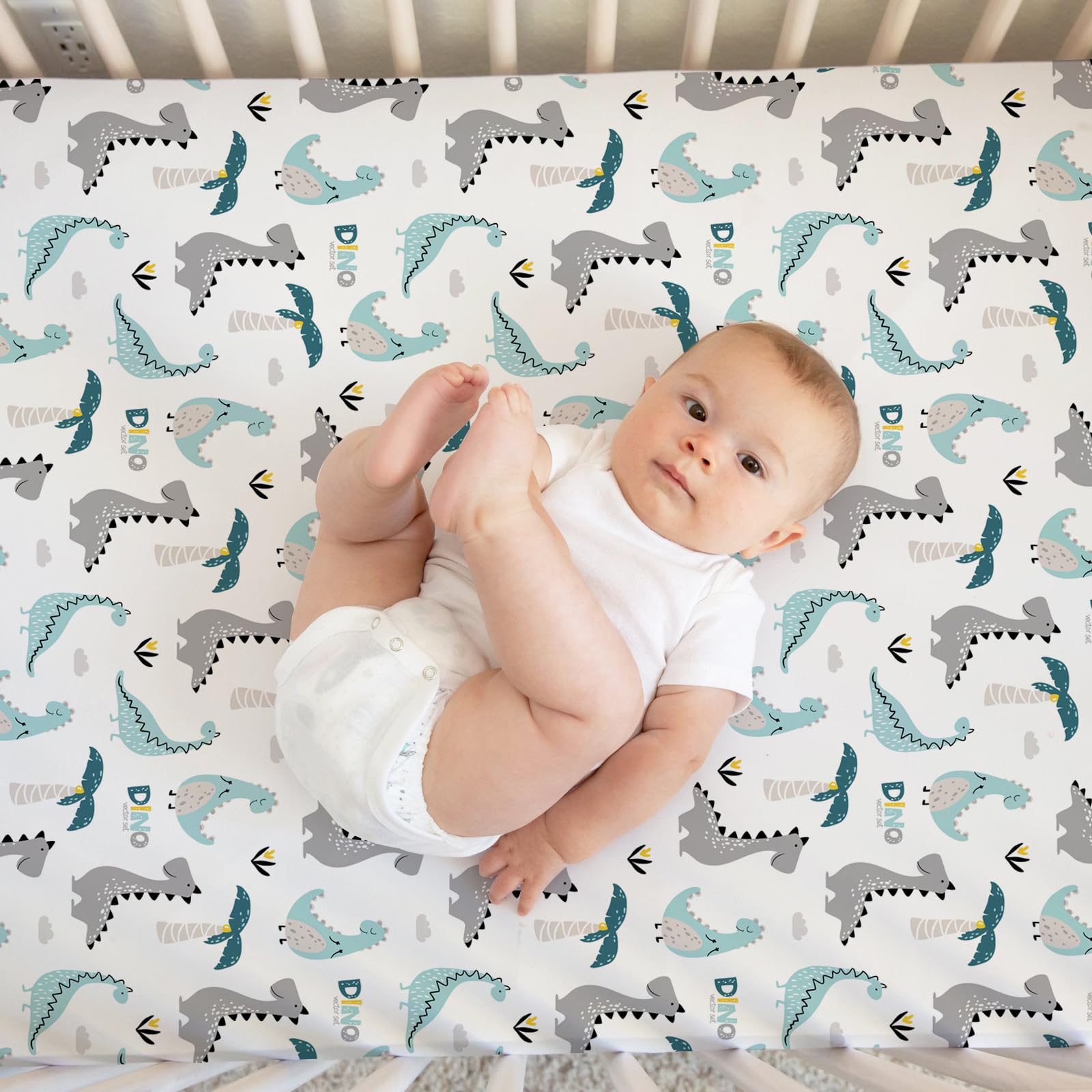 BROLEX crib sheets elastic-fit edge snug secure fit on standard cribs