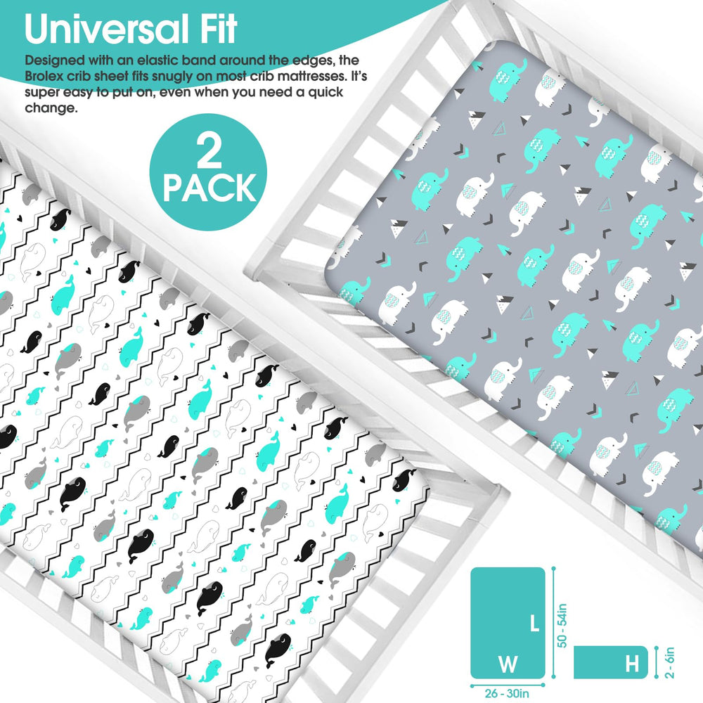 BROLEX baby fitted sheet pattern with vibrant colors for playful nursery decor