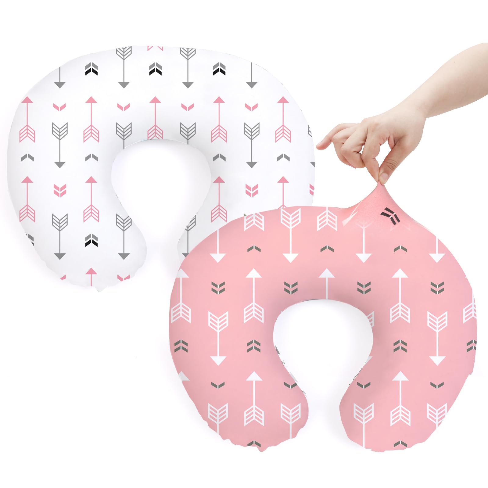 brolex baby nursing pillow cover 2-pack provides soft, hygienic protection for feeding sessions.