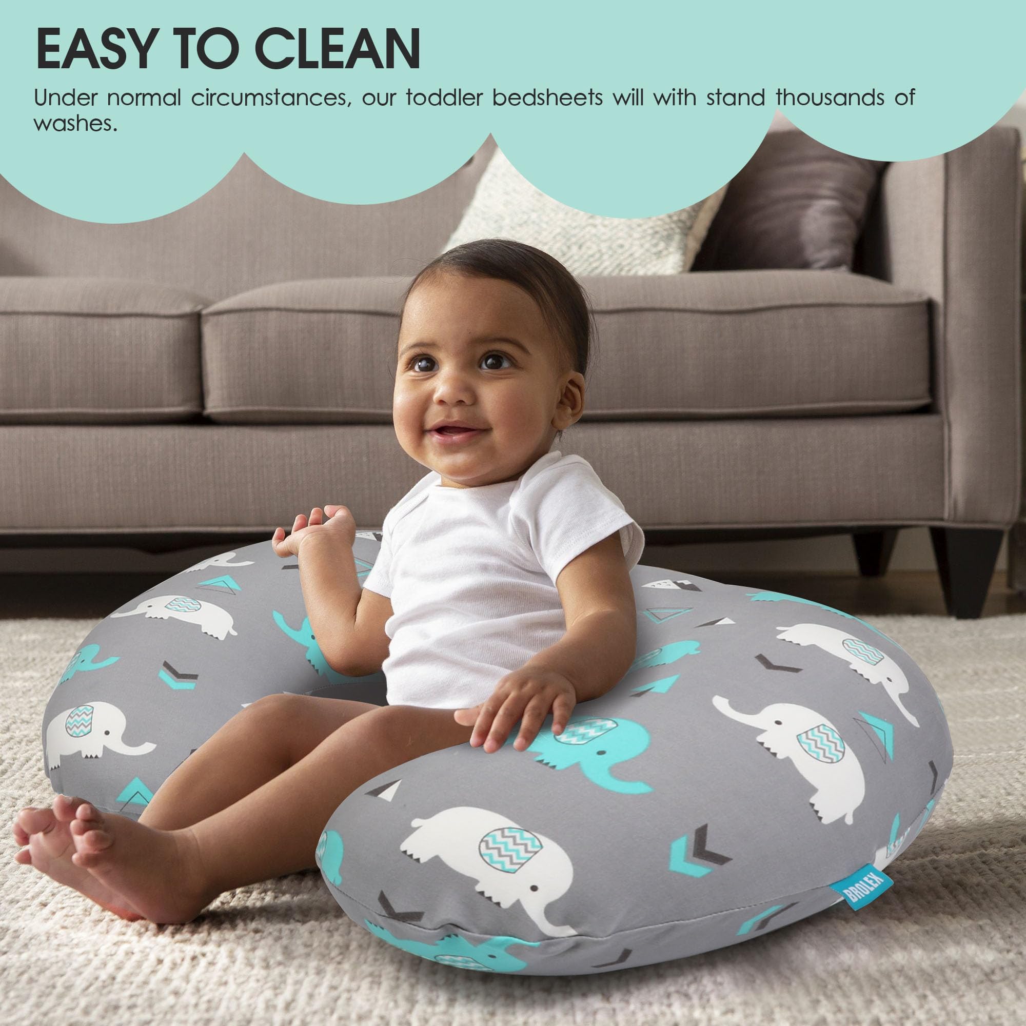 BROLEX fabric is machine washable and quick-drying for busy nurseries