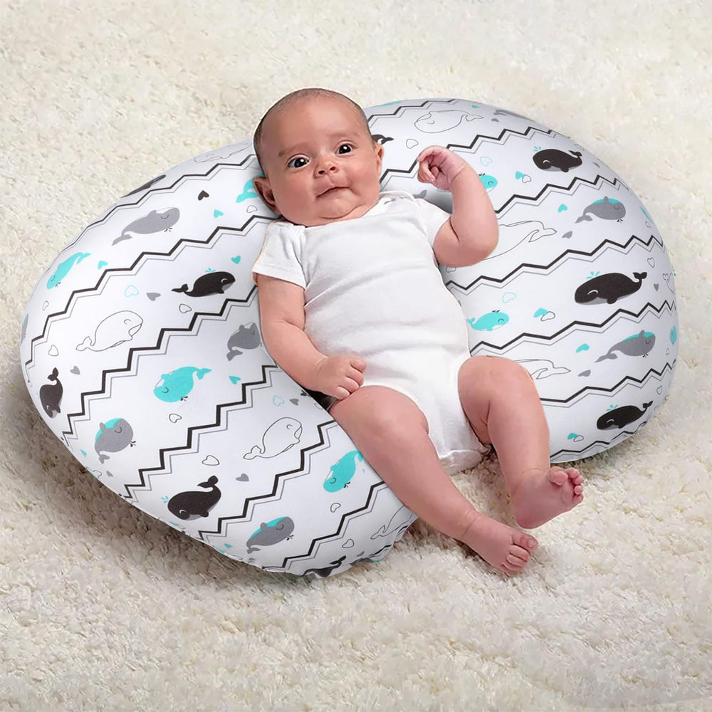 BROLEX baby nursing pillow cover soft fabric close-up showing breathable material