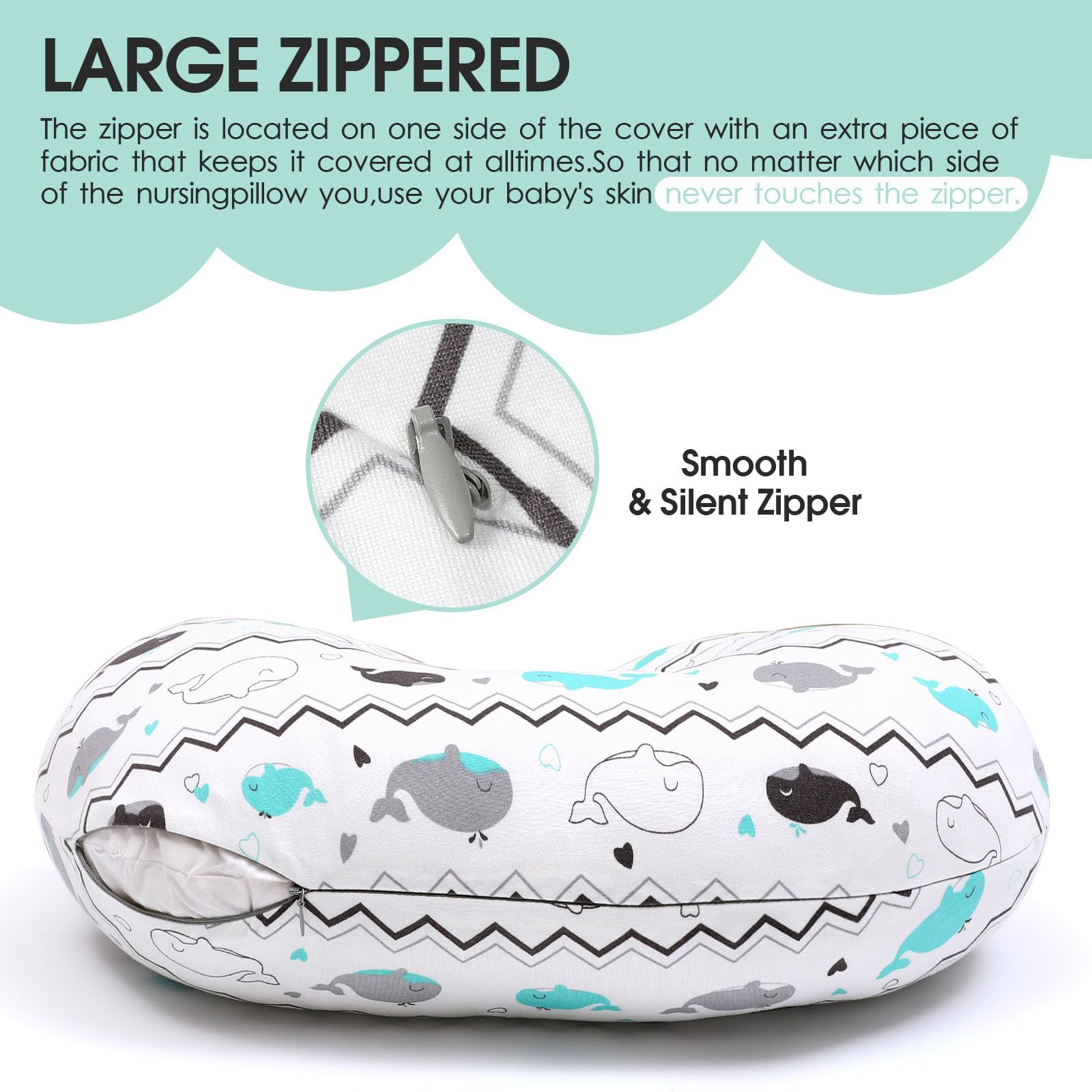 BROLEX two-pack baby pillow covers built for busy parents and quick cleaning