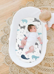 BROLEX universal-fit sheets adapt to oval, round, and rectangle bassinet shapes