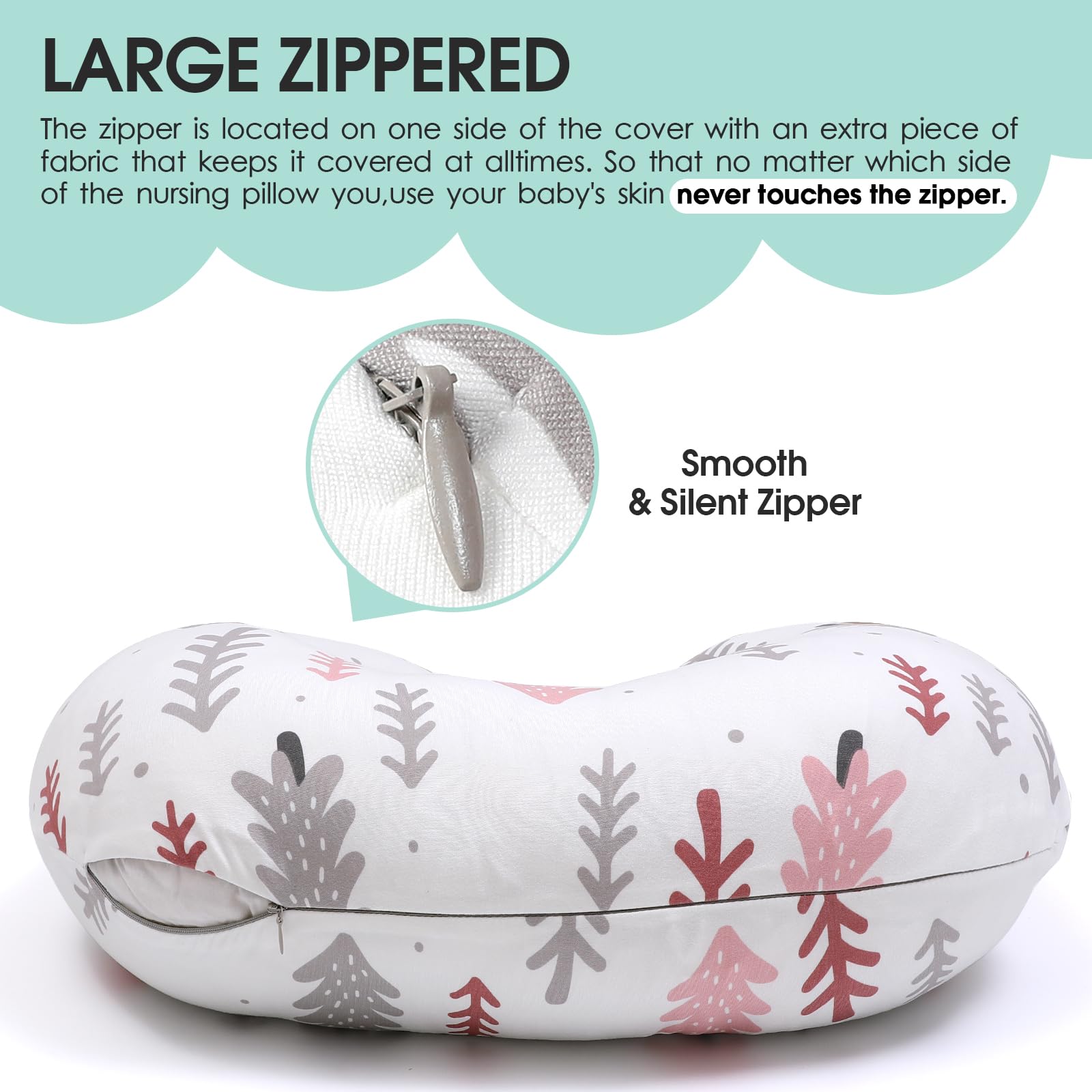 BROLEX boppy cover nursery decor-friendly colors fit for boy or girl rooms.