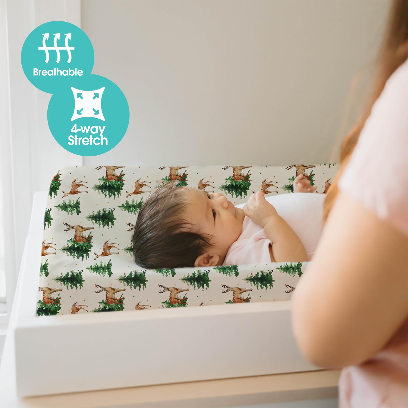 BROLEX 2-pack changing pad covers provide cozy surface for quick and easy diaper changes