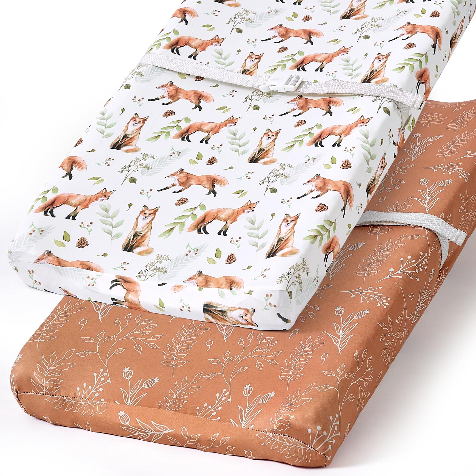 BROLEX changing pad cover Fox Foliage soft touch for gentle diaper changes