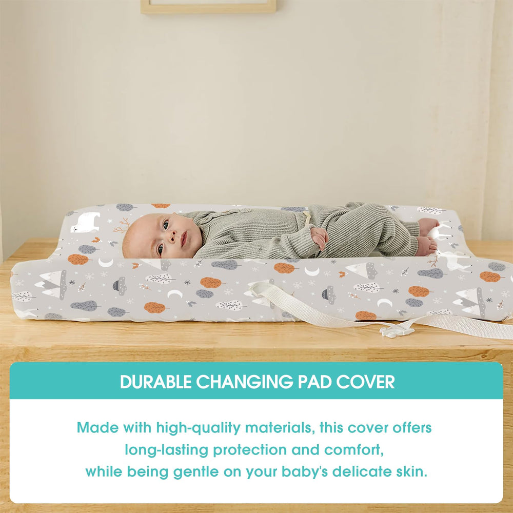 BROLEX changing pad cover fabric closeup highlights hypoallergenic softness.