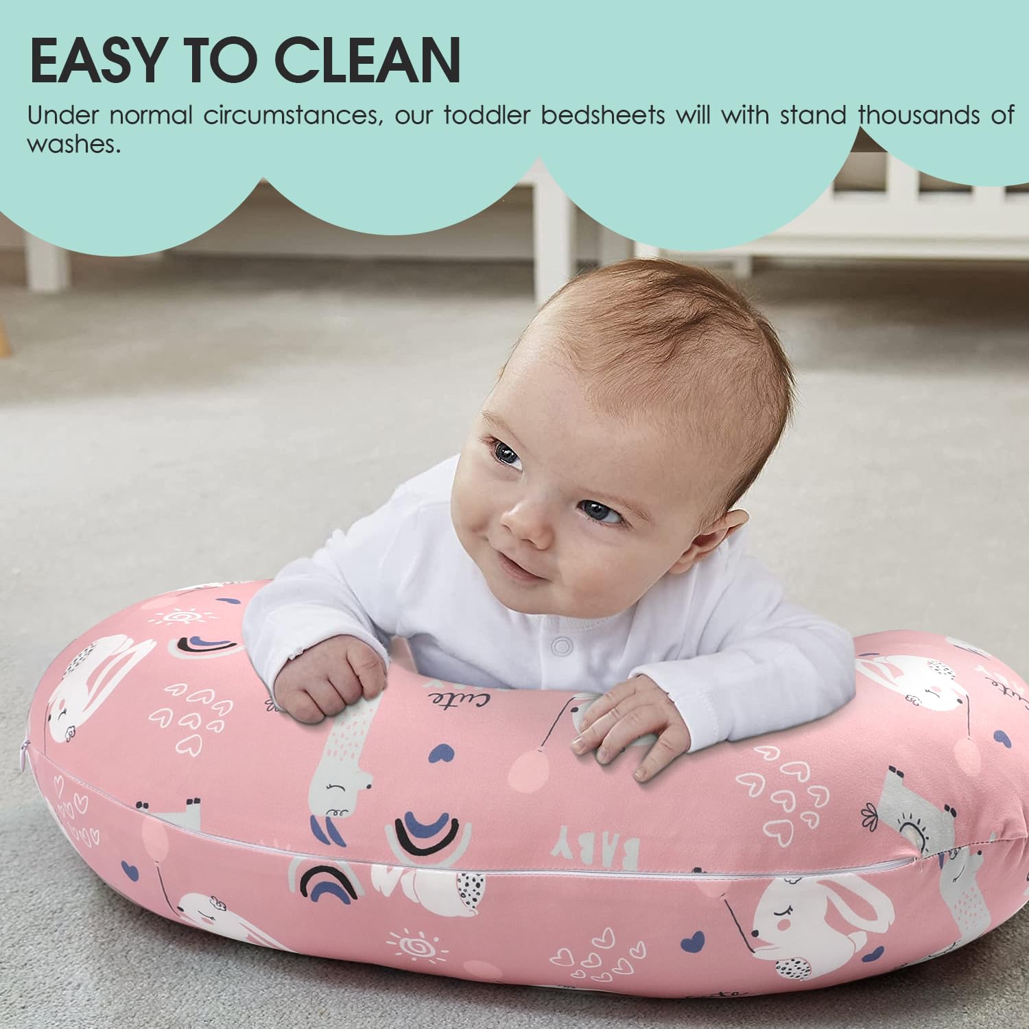 BROLEX elephant rabbit design enhances nursery decor and coordination.