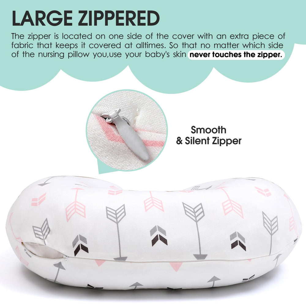 brolex gender-neutral pink-arrow design suits all babies and makes a practical gift.