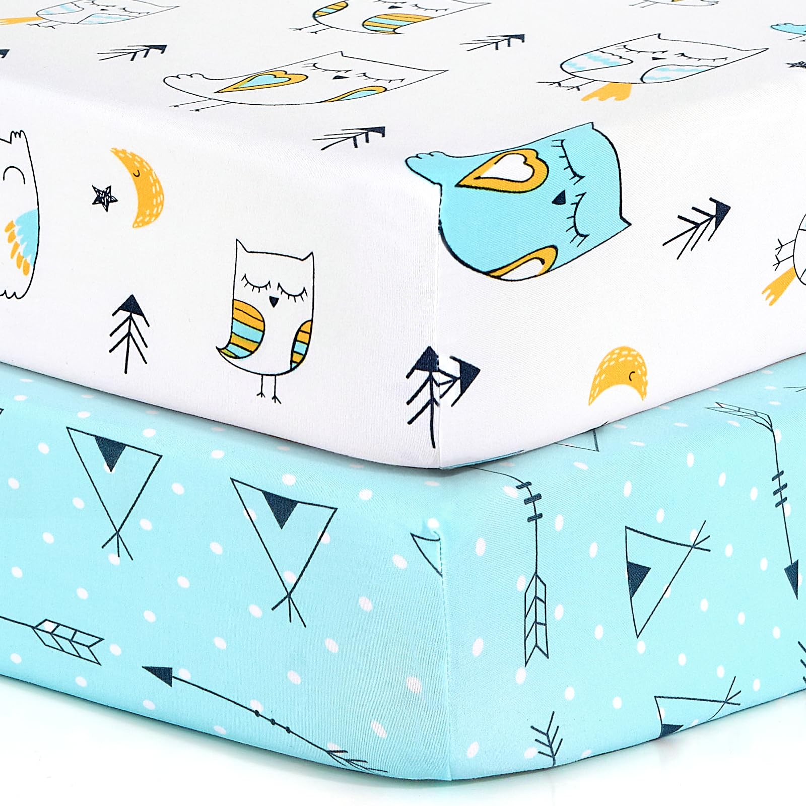 BROLEX Pack n Play Sheets 2-pack mini-crib cover—snug fit for safe, cozy naps.