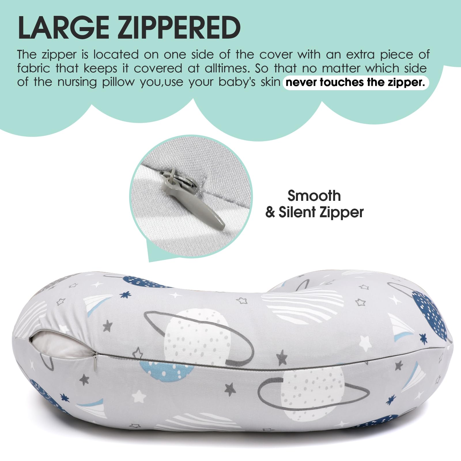 BROLEX Space Planet is breathable and versatile for nursing, tummy time, and playtime.