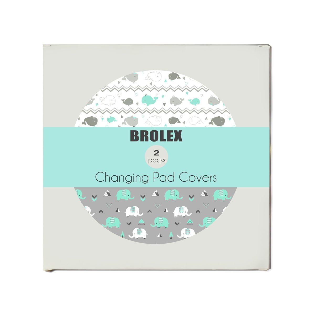 BROLEX whale pattern changing pad cover offers cozy comfort during diaper changes
