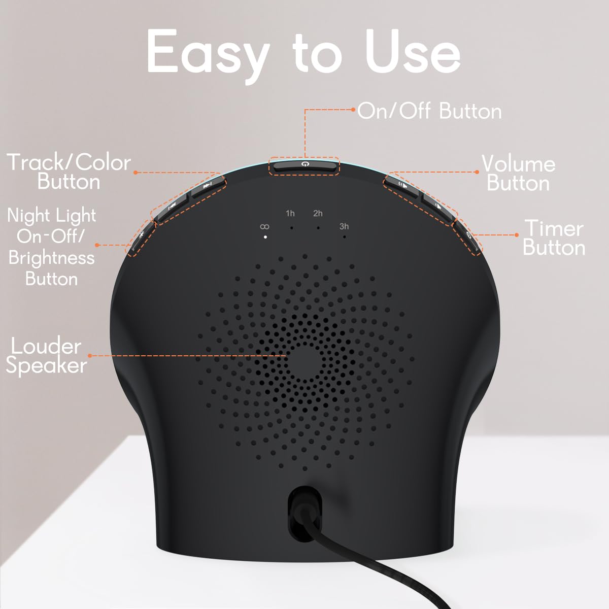 BrownNoise night light for adults and elders with safe bedside illumination